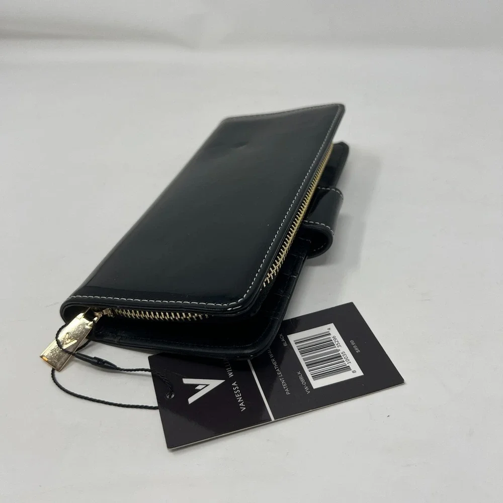 Vanessa Williams Black‎ Patent Leather Wallet NEW With Tag